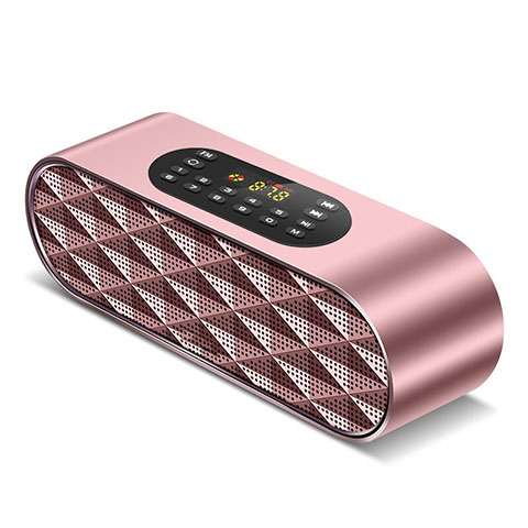 Mini Haut Parleur Enceinte Portable Sans Fil Bluetooth Haut-Parleur K03 Or Rose