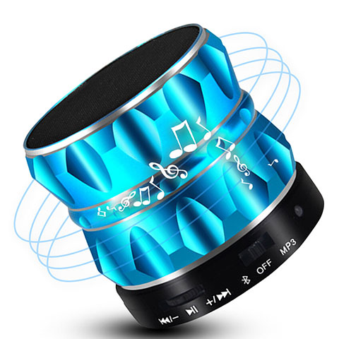 Mini Haut Parleur Enceinte Portable Sans Fil Bluetooth Haut-Parleur S13 Bleu Ciel