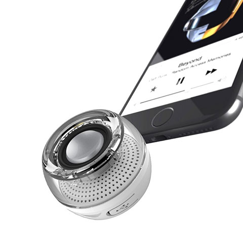 Mini Haut Parleur Enceinte Portable Sans Fil Bluetooth Haut-Parleur S28 Argent
