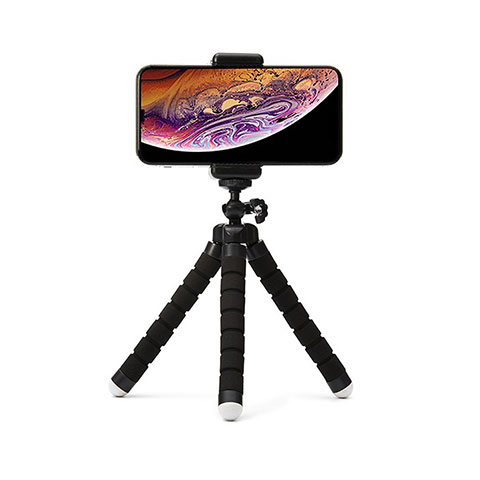 Perche de Selfie Trepied Sans Fil Bluetooth Baton de Selfie Extensible de Poche Universel T16 Noir