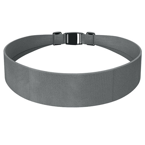 Sacs Banane Ceinture de Course Reglable Etanche Universel L03 Gris