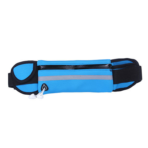 Sacs Banane Ceinture de Course Reglable Etanche Universel L05 Bleu