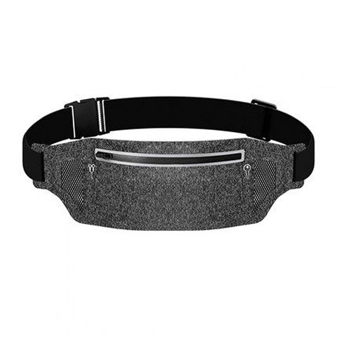 Sacs Banane Ceinture de Course Reglable Etanche Universel L06 Gris