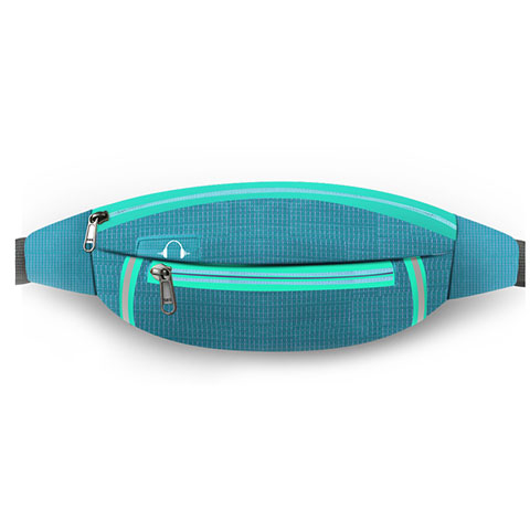 Sacs Banane Ceinture de Course Reglable Etanche Universel L09 Bleu Ciel