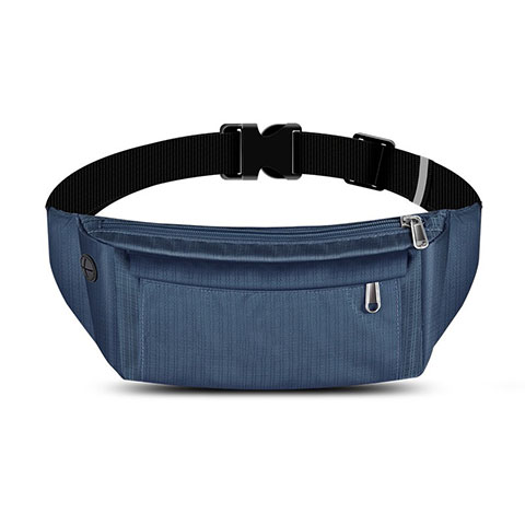 Sacs Banane Ceinture de Course Reglable Etanche Universel S04 Bleu