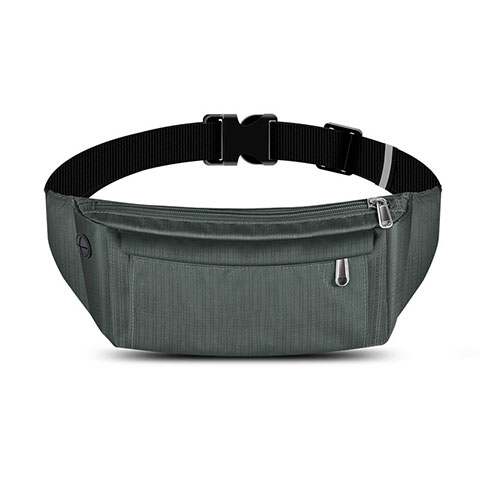 Sacs Banane Ceinture de Course Reglable Etanche Universel S04 Gris