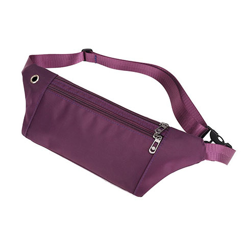 Sacs Banane Ceinture de Course Reglable Etanche Universel S14 Violet