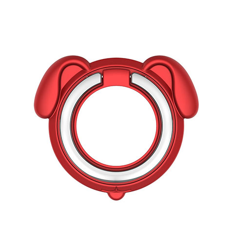 Support Bague Anneau Support Telephone Magnetique Universel H15 Rouge