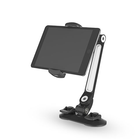 Support de Bureau Support Tablette Flexible Universel Pliable Rotatif 360 H02 pour Huawei Honor WaterPlay 10.1 HDN-W09 Noir