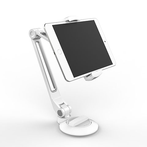 Support de Bureau Support Tablette Flexible Universel Pliable Rotatif 360 H04 pour Huawei Honor WaterPlay 10.1 HDN-W09 Blanc