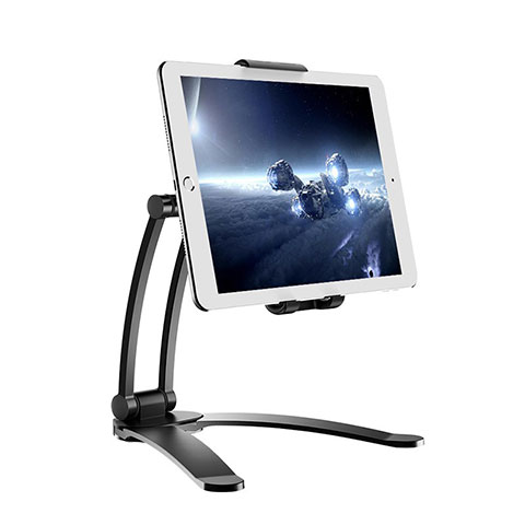 Support de Bureau Support Tablette Flexible Universel Pliable Rotatif 360 K05 pour Samsung Galaxy Tab E 9.6 T560 T561 Noir