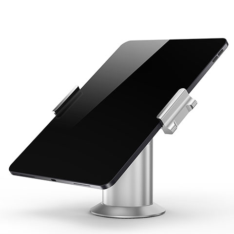 Support de Bureau Support Tablette Flexible Universel Pliable Rotatif 360 K12 pour Apple iPad 2 Argent