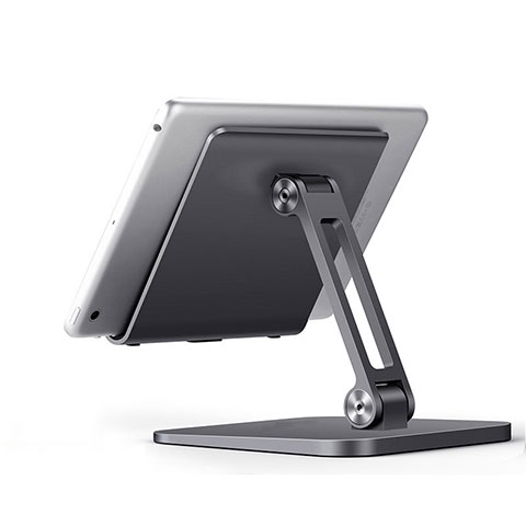 Support de Bureau Support Tablette Flexible Universel Pliable Rotatif 360 K17 pour Apple iPad 2 Gris Fonce