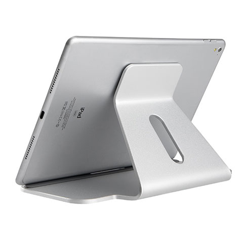 Support de Bureau Support Tablette Flexible Universel Pliable Rotatif 360 K21 pour Apple iPad 3 Argent