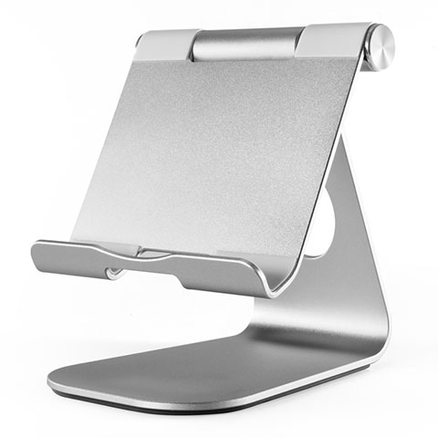 Support de Bureau Support Tablette Flexible Universel Pliable Rotatif 360 K23 pour Apple iPad Air 2 Argent