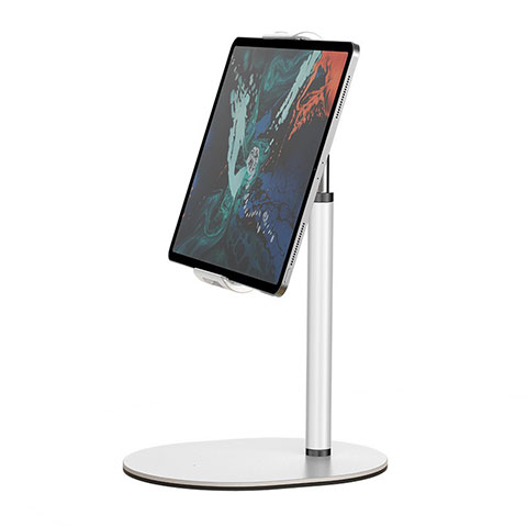 Support de Bureau Support Tablette Flexible Universel Pliable Rotatif 360 K28 pour Apple New iPad Air 10.9 (2020) Blanc