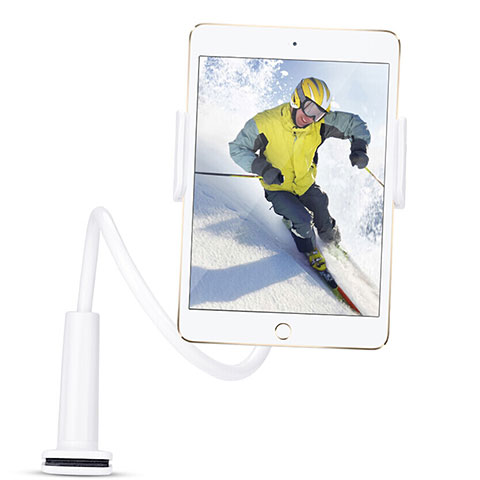 Support de Bureau Support Tablette Flexible Universel Pliable Rotatif 360 T38 pour Apple iPad New Air (2019) 10.5 Blanc