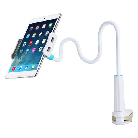 Support de Bureau Support Tablette Flexible Universel Pliable Rotatif 360 T39 pour Apple iPad Mini 2 Blanc