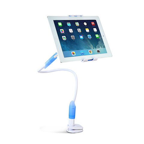 Support de Bureau Support Tablette Flexible Universel Pliable Rotatif 360 T41 pour Apple iPad Mini 2 Bleu Ciel