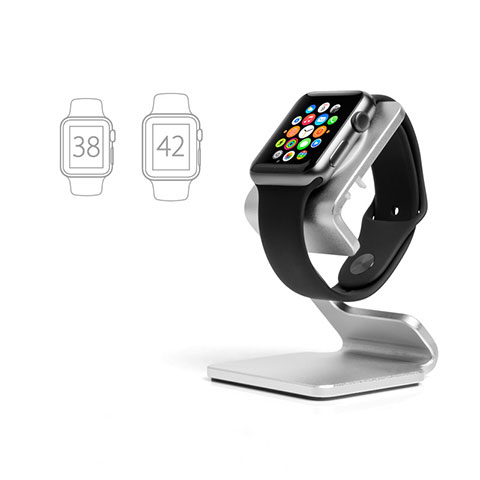 Support de Station de Charge Pied Support Crochet C01 pour Apple iWatch 2 42mm Argent