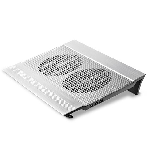 Support Ordinateur Portable Ventilateur de Refroidissement Radiateur Universel 9 Pouces a 16 Pouces M05 pour Apple MacBook Pro 13 pouces Argent