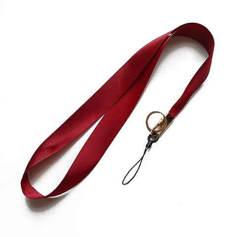 Tour de Cou Laniere Attache Strap Universel N10 Vin Rouge