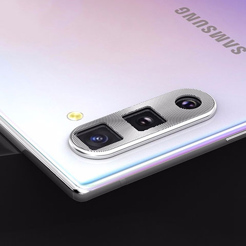 Verre Trempe Protecteur de Camera Protection pour Samsung Galaxy Note 10 5G Argent
