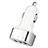 3.0A Adaptateur de Voiture Chargeur Rapide 3 USB Port Universel U09 Argent Petit