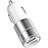 3.1A Adaptateur de Voiture Chargeur Rapide Double USB Port Universel U04 Blanc Petit