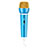 3.5mm Mini Microphone de Poche Elegant Karaoke Haut-Parleur avec Support M03 Bleu Petit