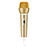 3.5mm Mini Microphone de Poche Elegant Karaoke Haut-Parleur avec Support M03 Or Petit