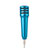 3.5mm Mini Microphone de Poche Elegant Karaoke Haut-Parleur M01 Bleu Petit