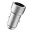3.6A Adaptateur de Voiture Chargeur Rapide 3 USB Port Universel U10 Argent Petit