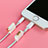 Bouchon Anti-poussiere Lightning USB Jack J05 pour Apple iPad Air 2 Or Rose Petit