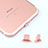 Bouchon Anti-poussiere Lightning USB Jack J06 pour Apple iPhone 13 Or Rose Petit