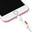Bouchon Anti-poussiere Lightning USB Jack J07 pour Apple iPhone 11 Or Rose Petit