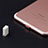 Bouchon Anti-poussiere Lightning USB Jack J07 pour Apple iPhone 13 Pro Max Or Rose Petit