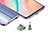 Bouchon Anti-poussiere USB-B Jack Android Universel H02 Gris Fonce