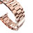 Bracelet Metal Acier Inoxydable pour Apple iWatch 3 38mm Or Rose Petit