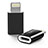 Cable Android Micro USB vers Lightning USB H01 pour Apple iPad 4 Noir