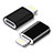 Cable Android Micro USB vers Lightning USB H01 pour Apple iPad Pro 12.9 (2018) Noir Petit
