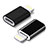 Cable Android Micro USB vers Lightning USB H01 pour Apple iPhone 6 Plus Noir Petit