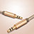 Cable Auxiliaire Audio Stereo Jack 3.5mm Male vers Male A01 Or Petit