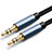 Cable Auxiliaire Audio Stereo Jack 3.5mm Male vers Male A04 Noir