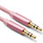 Cable Auxiliaire Audio Stereo Jack 3.5mm Male vers Male A04 Rose Petit