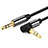 Cable Auxiliaire Audio Stereo Jack 3.5mm Male vers Male A10 Noir