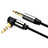 Cable Auxiliaire Audio Stereo Jack 3.5mm Male vers Male A10 Noir Petit