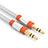 Cable Auxiliaire Audio Stereo Jack 3.5mm Male vers Male A12 Orange Petit