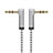 Cable Auxiliaire Audio Stereo Jack 3.5mm Male vers Male A13 Argent Petit