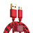 Cable Micro USB Android Universel A14 Rouge Petit
